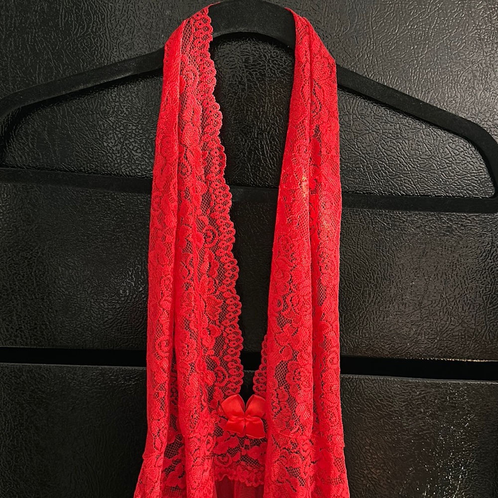Lingerie Lace Red Halter